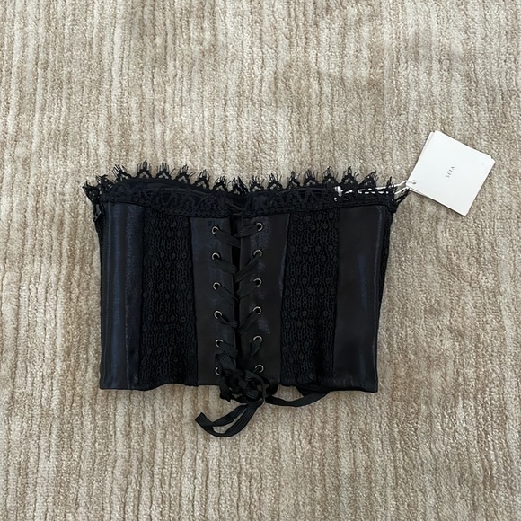 La Perla NWT Seta/Silk bra corset with lace detailing in black size 32B - Picture 5 of 9